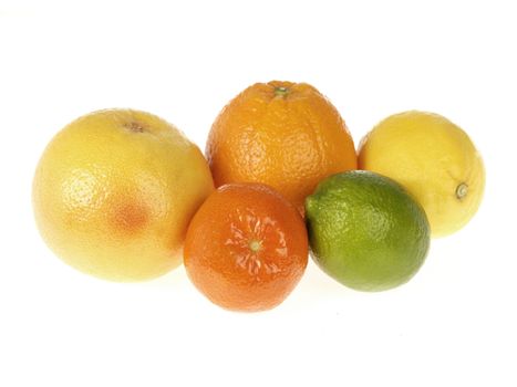 Assorted Selection of Tropical Fresh Ripe Juicy Healthy Citrus Fruit