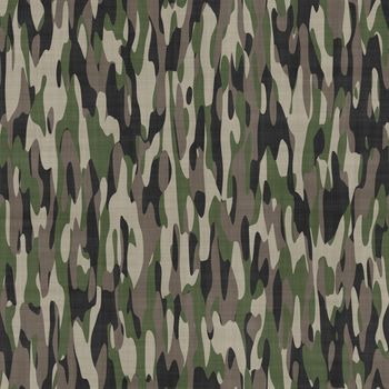 Seamless camouflage pattern on fabric