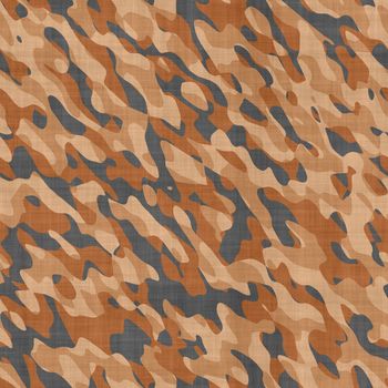 Seamless camouflage pattern on fabric
