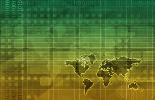 Telecommunications Network all over the World Art