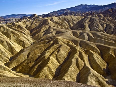 Zabriskie Point rock formations at Death Valley