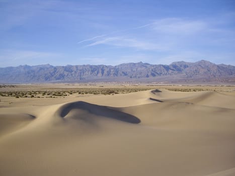 Death Valley dunes in Winter