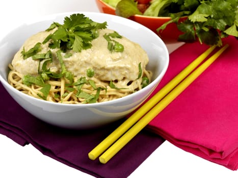 Thai Cod with Noodles