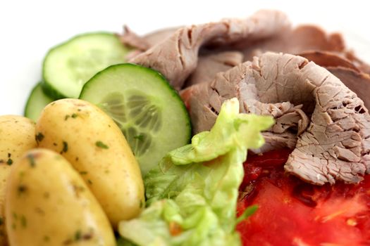 Roast Beef Salad with New Boiled Potatoes