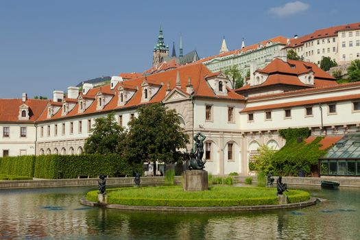 prague, czech republic - baroque wallenstein garden at mala strana