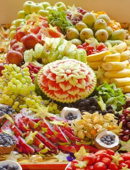 assortment of different fruits at a party