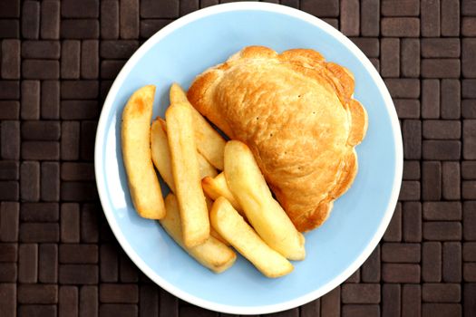 Cornish Pasty with Chips