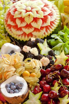 assortment of different fruits at a party