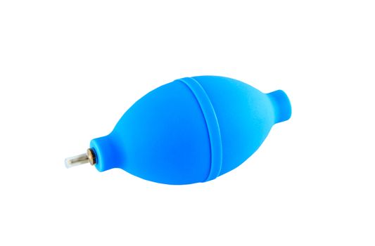 Blue Air blower isolate on white background