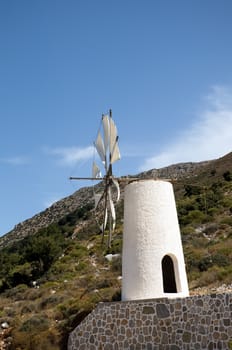 Typical cretan windmill .Crit. Greece.