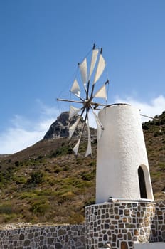 Typical cretan windmill .Crit. Greece.