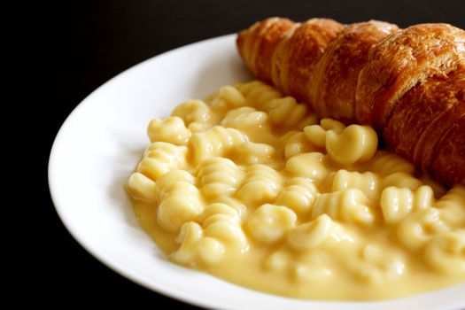 Croissant with Pasta Shapes