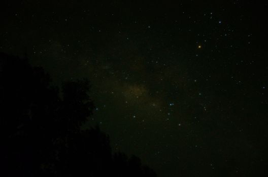 Milky way with star in the sky