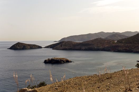 View of  blue bay . Crete, Greece .