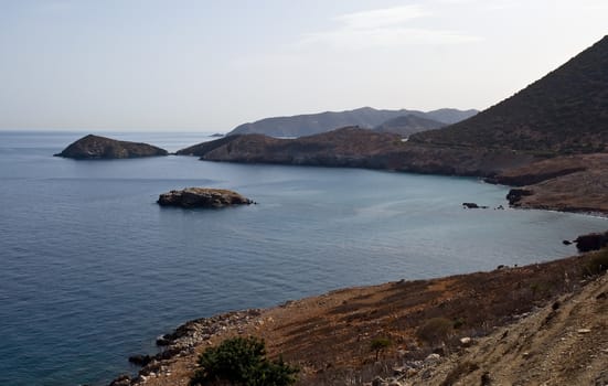 View of  blue bay . Crete, Greece .