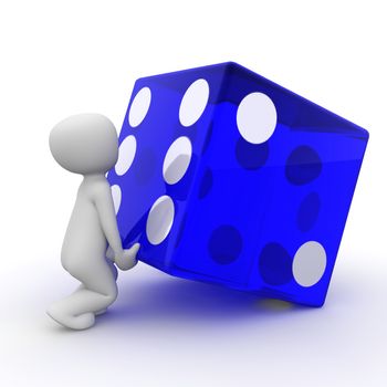 A cube is often used in games of chance.