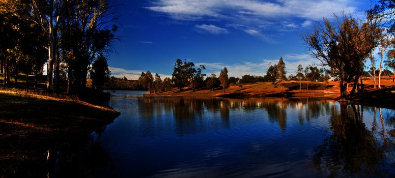 Beautiful view of a serene lake in Mina de S�o Domingos, Portugal.