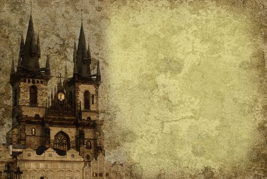 Prague vintage background