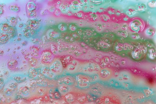 Colorful Abstract Oil on Water Bubble Fizzy Pattern Background