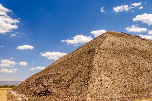 View of the Temple of the Sun at Teotihuacan near Mexico City