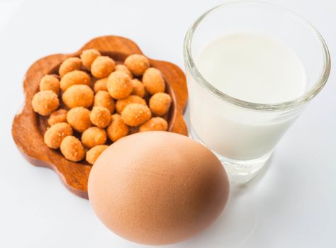 Protein meal with peanut ,milk and egg