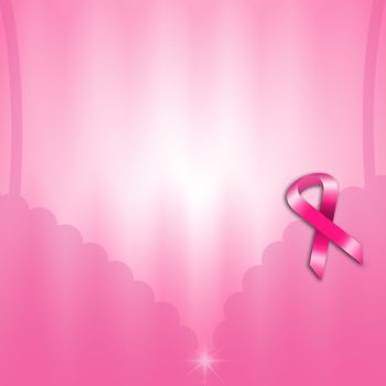 prevention breast cancer with pink ribbon
