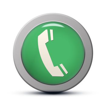 green round Icon series : Phone button