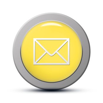yellow round Icon series : Email button