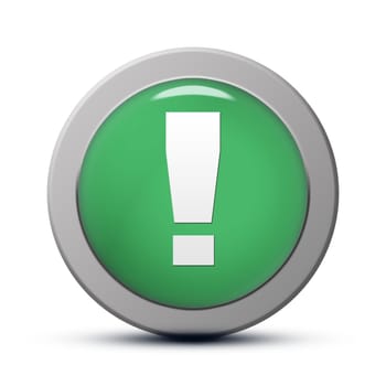 green round Icon series : Warning button