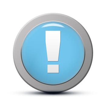 blue round Icon series : Warning button