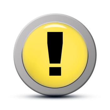 yellow round Icon series : Warning button