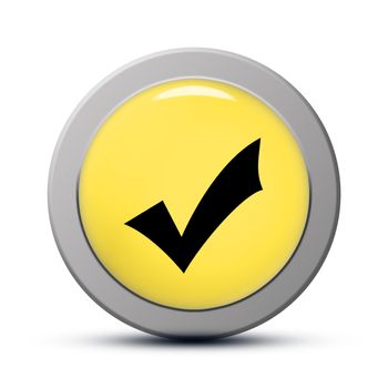 yellow round Icon series : Validate button