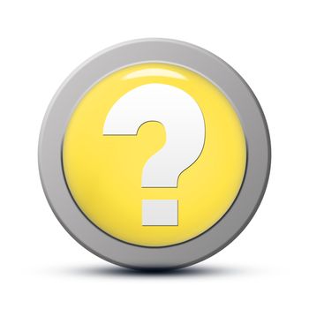 yellow round Icon series : Question mark button