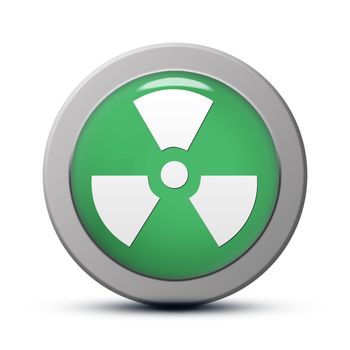 green round Icon series : Radiation button