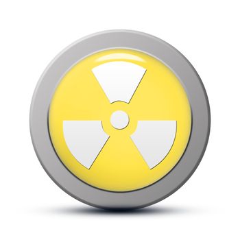 yellow round Icon series : Radiation button