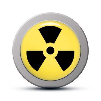 yellow round Icon series : Radiation button