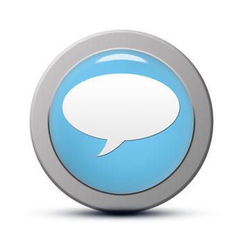 blue round Icon series : chat button