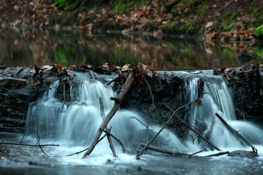 A small flowing waterfall image
