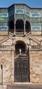 Salamanca, December 2012. Art Nouveau and Art Deco museum on ancient Casa Lis, built by Joaqu��n de Vargas in 1905. Stained glass by Manuel Ramos Andrade. Museum opened in 1995.