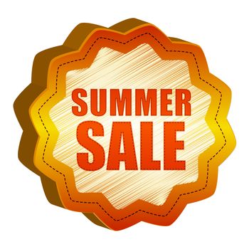 colorful sticker star like with text summer SALE