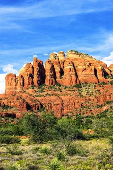 Vertical view of famous red rock in Sedona, USA