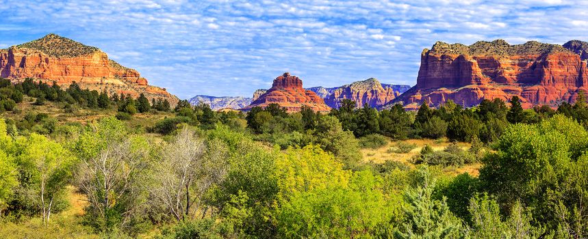 Panoramic view of famous red rock of Sedona, USA