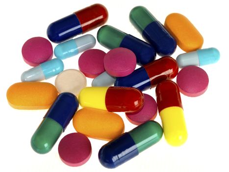 Selection of Medicine Tablets and Capsules