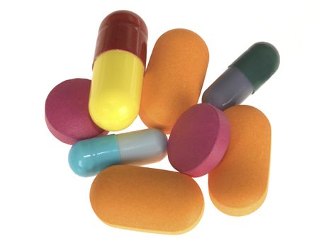 Selection of Medicine Tablets and Capsules