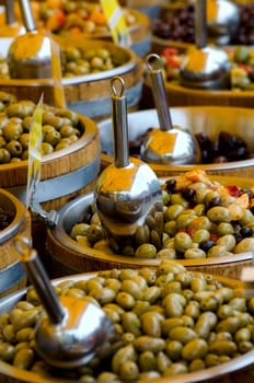 Olives on the market in Spain.