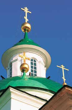 Crosses on the church of St. Jacob, Rostov in the Holy Monastery Yakovlevsky Dimitrieva