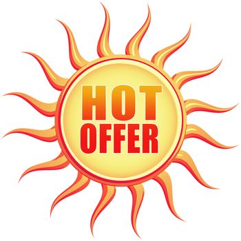 Hot offer retro style illustration of sun with text