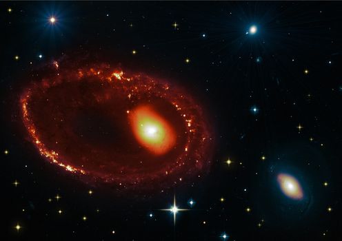 Stars of a planet and galaxy in a free space