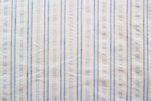 textured flax material for summer shirt - blue stripes