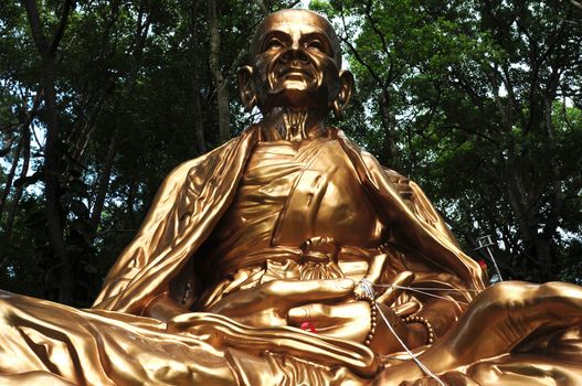 A historical Golden Buddha statue in Chiang Mai,Thailand